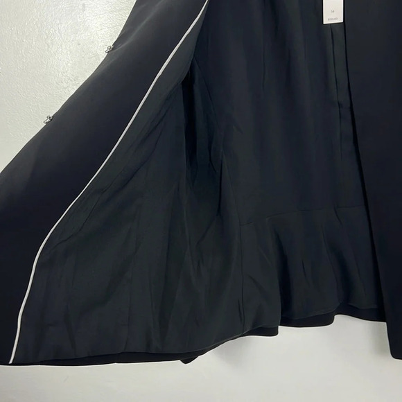 Talbots New Women’s 14 Black Lined Round Neckline Seasonless Crepe Jacket - Picture 5 of 7